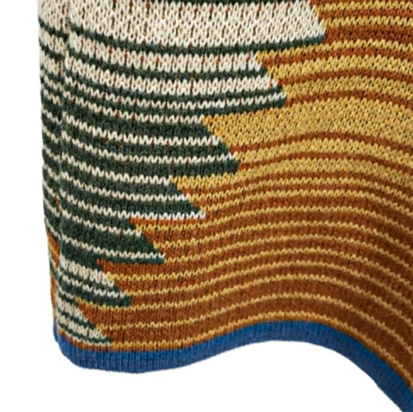 Wrangler Vintage 70s Western Cowichan Colorful Mixed Media Tribal Knit Sweater - Picture 12 of 15